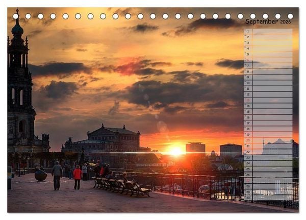 Produktbild: Dresden 2026 / Geburtstagskalender (Tischkalender 2026 DIN A5 quer), CALVENDO Monatskalender
