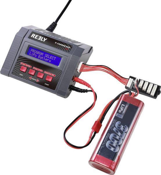 Produktbild: Reely V-Charger ECO 80 Modellbau-Multifunktionsladeger&auml;t 100 V, 240 V, 12 V 10 A Blei, NiMH, NiCd, LiPo, LiIon, LiHV, Blei-Calcium