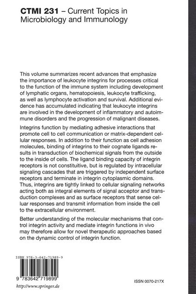 Produktbild: Leukocyte Integrins in the Immune System and Malignant Disease
