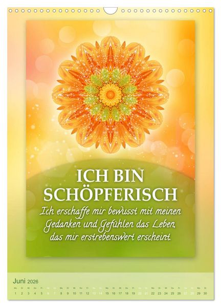 Produktbild: ICH BIN Licht und Liebe - Kalender (Wandkalender 2026 DIN A3 hoch), CALVENDO Monatskalender