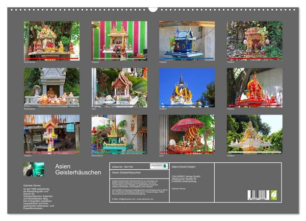 Produktbild: Asien Geisterh&auml;uschen (Wandkalender 2026 DIN A2 quer), CALVENDO Monatskalender