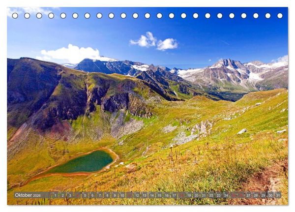 Produktbild: Berge - Gletscher - Seen (Tischkalender 2026 DIN A5 quer), CALVENDO Monatskalender