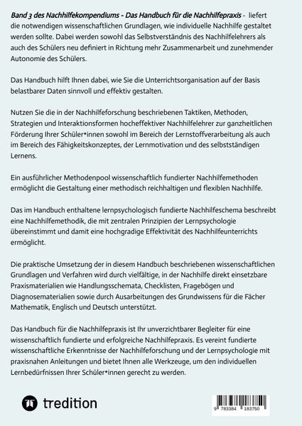 Produktbild: Das Nachhilfekompendium Band 3 - Das Handbuch f&uuml;r die Nachhilfepraxis