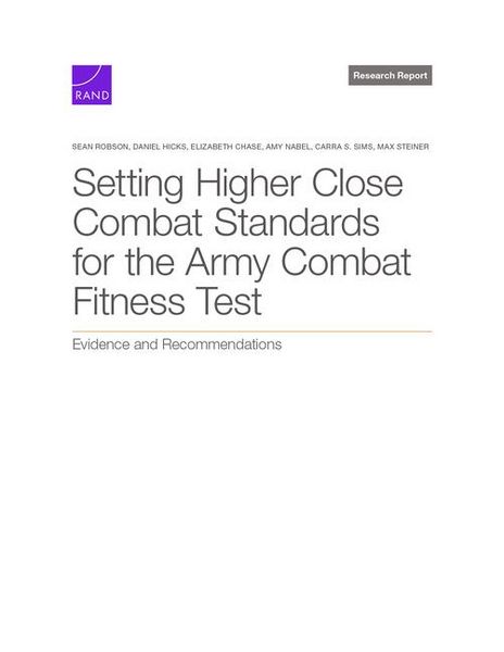 Produktbild: Setting Higher Close Combat Standards for the Army Combat Fitness Test