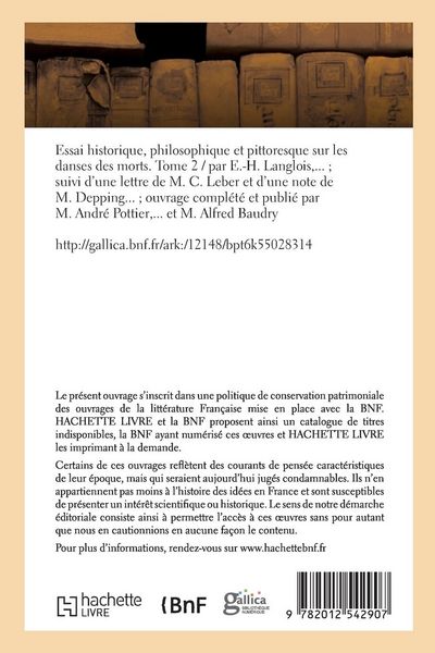 Produktbild: Essai Historique, Philosophique Et Pittoresque Sur Les Danses Des Morts. Tome 2 (&Eacute;d.1851)