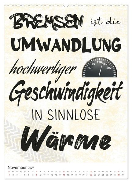 Produktbild: Coole Biker-Spr&uuml;che (hochwertiger Premium Wandkalender 2026 DIN A2 hoch), Kunstdruck in Hochglanz