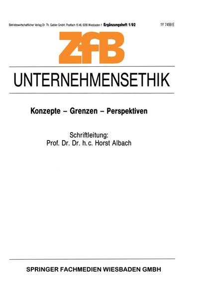 Produktbild: Unternehmensethik
