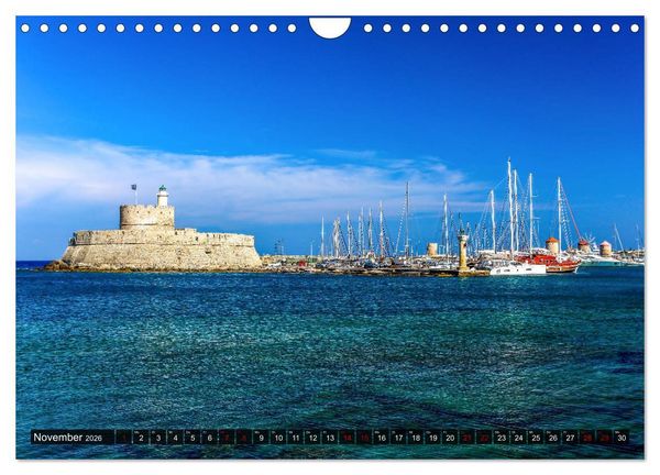 Produktbild: Idyllisches Rhodos (Wandkalender 2026 DIN A4 quer), CALVENDO Monatskalender