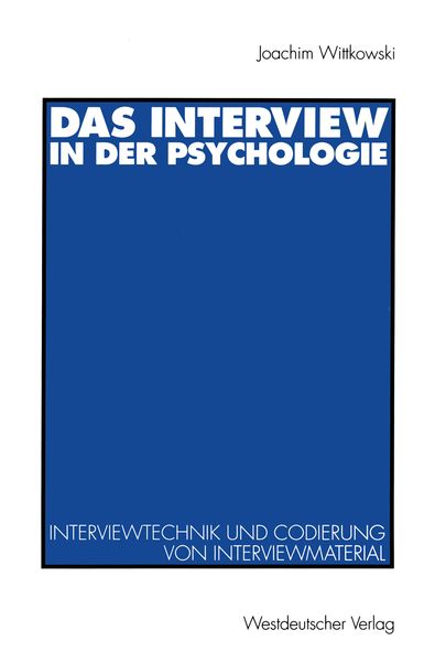 Produktbild: Das Interview in der Psychologie