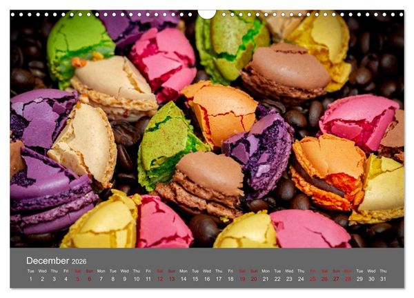 Produktbild: Macarons - the sweetest thing (Wall Calendar 2026 DIN A3 landscape), CALVENDO 12 Month Wall Calendar