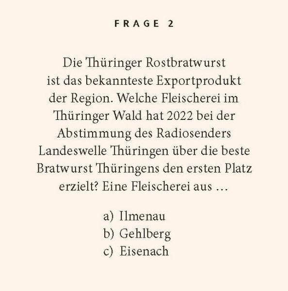 Produktbild: Th&uuml;ringer Wald-Quiz