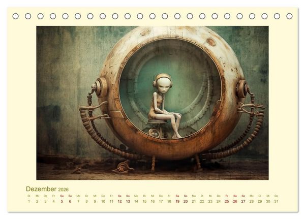 Produktbild: Surreale Alienwelt (Tischkalender 2026 DIN A5 quer), CALVENDO Monatskalender