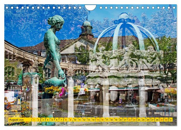 Produktbild: Karlsruhe mal 2 (Wandkalender 2026 DIN A4 quer), CALVENDO Monatskalender