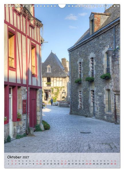 Produktbild: Rochefort-en-Terre. Traumdorf in der Bretagne (Wandkalender 2027 DIN A3 hoch), CALVENDO Monatskalender