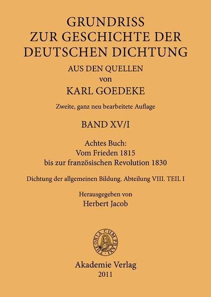 Produktbild: Achtes Buch: Vom Frieden 1815 bis zur franz&ouml;sischen Revolution 1830