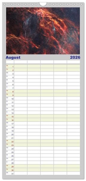 Produktbild: Familienplaner 2026 - Deepsky 2026 mit 5 Spalten (Wandkalender, 21 x 45 cm) CALVENDO