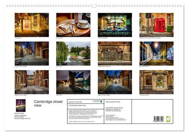 Produktbild: Cambridge street view (Wandkalender 2026 DIN A2 quer), CALVENDO Monatskalender