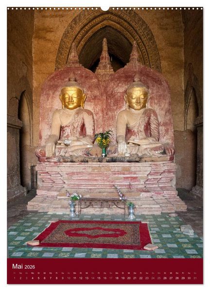 Produktbild: MYANMAR SPIRITUELL 2026 (Wandkalender 2026 DIN A2 hoch), CALVENDO Monatskalender