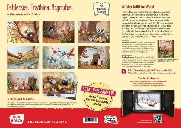 Produktbild: Egon Eichhorn und der wilde M&uuml;ll im Wald. Kamishibai Bildkartenset
