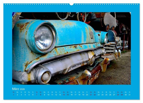 Produktbild: Vergessene Sch&auml;tze - Oldtimer auf Schrottpl&auml;tzen (Wandkalender 2026 DIN A2 quer), CALVENDO Monatskalender
