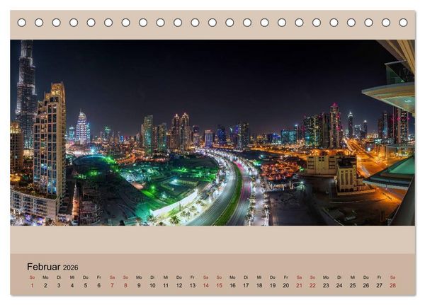 Produktbild: Impressions of Dubai 2026 (Tischkalender 2026 DIN A5 quer), CALVENDO Monatskalender