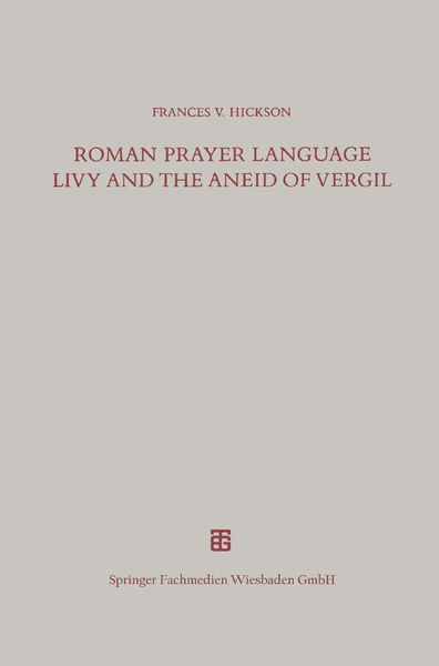 Produktbild: Roman Prayer Language Livy and the Aneid of Vergil