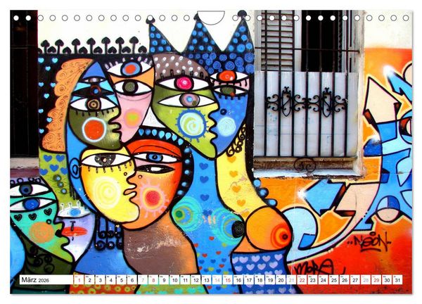 Produktbild: Gesichter Kubas - Havanna Graffiti (Wandkalender 2026 DIN A4 quer), CALVENDO Monatskalender
