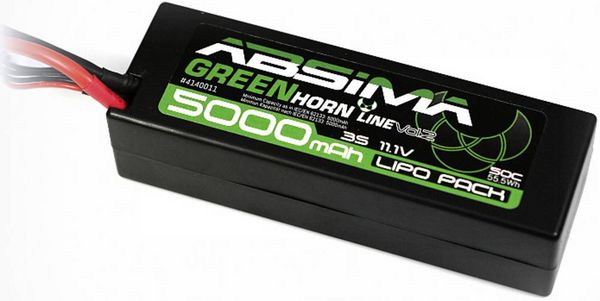 Produktbild: Absima Modellbau-Akkupack (LiPo) 11.1V 5000 mAh Zellen-Zahl: 3 50 C Box Hardcase T-Stecksystem