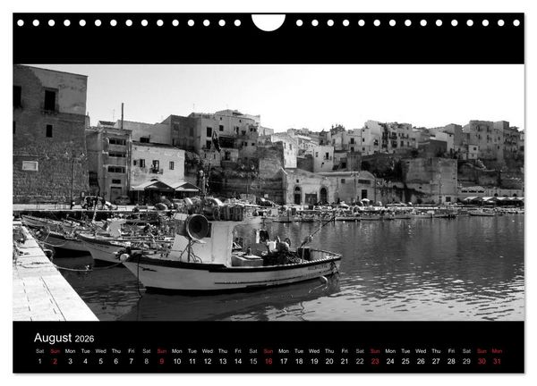 Produktbild: Black and White Sicily (Wall Calendar 2026 DIN A4 landscape), CALVENDO 12 Month Wall Calendar