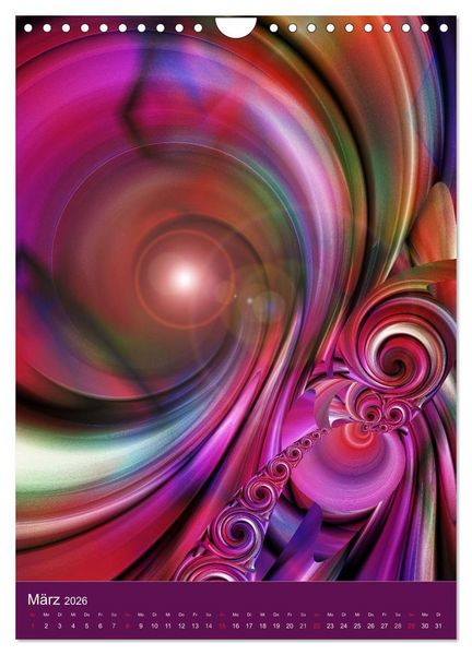 Produktbild: Digitale Kunst - rund und bunt (Wandkalender 2026 DIN A4 hoch), CALVENDO Monatskalender