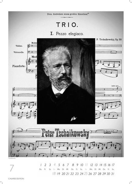 Produktbild: Komponisten Kalender 2027 &ndash; Musik-Kalender 42x59cm - 12 Klassische Komponisten im Portr&auml;t