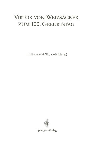 Produktbild: Viktor von Weizs&auml;cker zum 100. Geburtstag