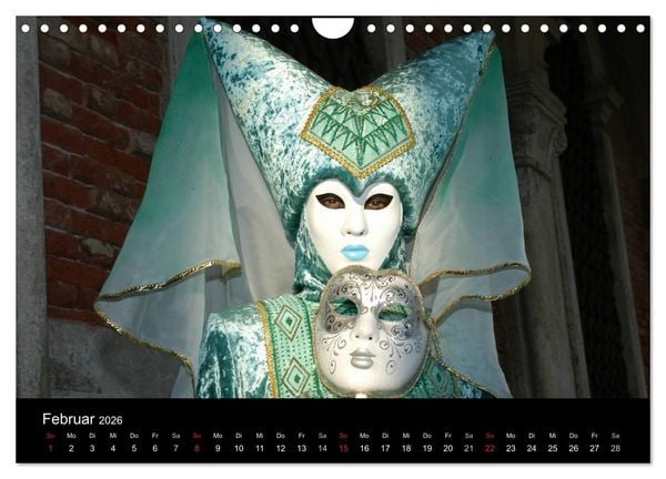 Produktbild: Maskenzauber in Venedig 2026 (Wandkalender 2026 DIN A4 quer), CALVENDO Monatskalender