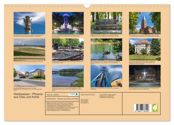 Produktbild: Wei&szlig;wasser - Phoenix aus Glas und Kohle (Wandkalender 2026 DIN A3 quer), CALVENDO Monatskalender