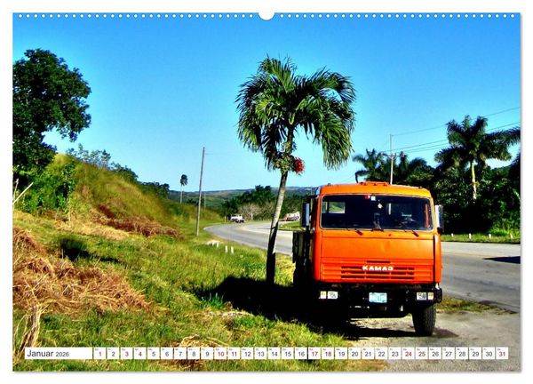 Produktbild: KAMAZ - Die LKW-Ikone der UdSSR auf Kubas Stra&szlig;en (hochwertiger Premium Wandkalender 2026 DIN A2 quer), Kunstdruck in Hochglanz