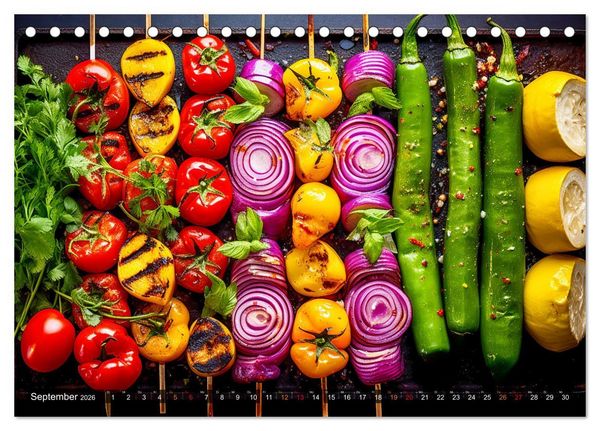 Produktbild: BBQ Feuerzauber - Grillkalender (Tischkalender 2026 DIN A5 quer), CALVENDO Monatskalender