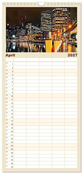 Produktbild: Familienplaner 2027 - Sydney - beeindruckende Metropole mit 5 Spalten (Wandkalender, 21 x 45 cm) CALVENDO