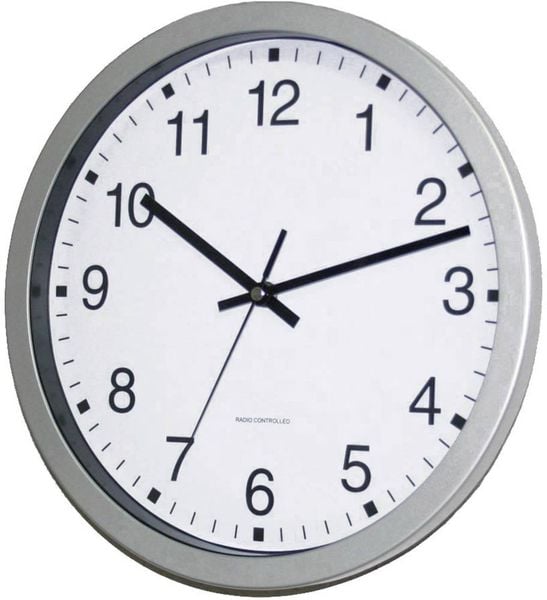 Produktbild: EuroTime 56831-07 Funk Wanduhr 30cm x 43mm Silber