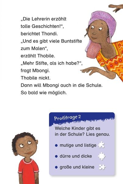 Produktbild: Duden Leseprofi – Mbongis Weg zur Schule. Eine Geschichte aus Afrika, 2. Klasse