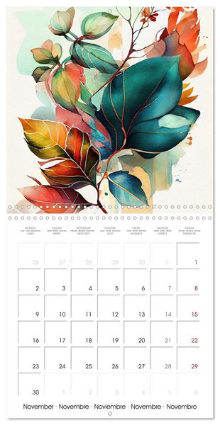 Produktbild: The Art of Leaves (Wall Calendar 2026 12 &times; 12 Inch) CALVENDO 12 Month Wall Calendar