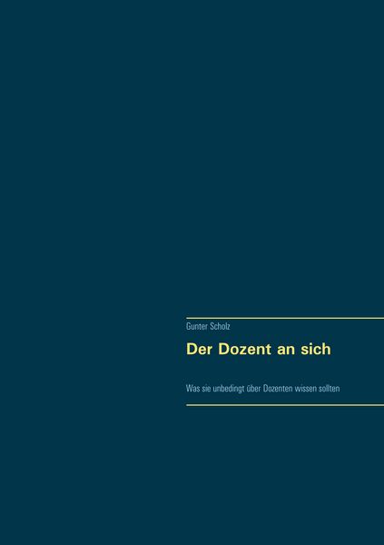 Produktbild: Der Dozent an sich