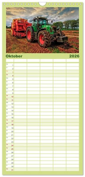 Produktbild: Familienplaner 2026 - Landwirtschaft - die Zukunft ist digital mit 5 Spalten (Wandkalender, 21 x 45 cm) CALVENDO