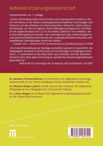 Produktbild: Reflexive Erziehungswissenschaft