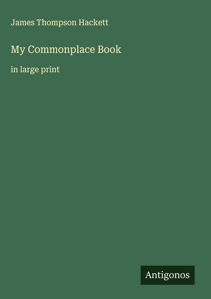 Produktbild: My Commonplace Book