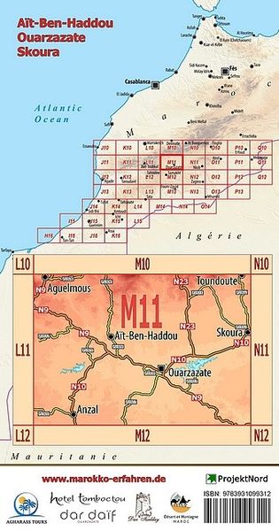 Produktbild: M11: A&iuml;t Ben Haddou - Ouarzazate - Skoura 1:120.000 + GPS-Waypoints