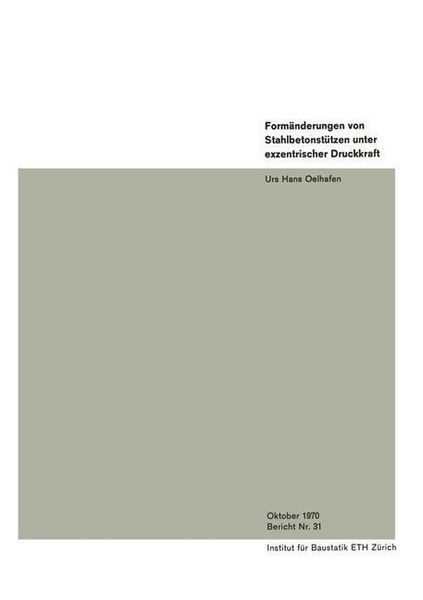 Produktbild: Form&auml;nderungen von Stahlbetonst&uuml;tzen unter exzentrischer Druckkraft