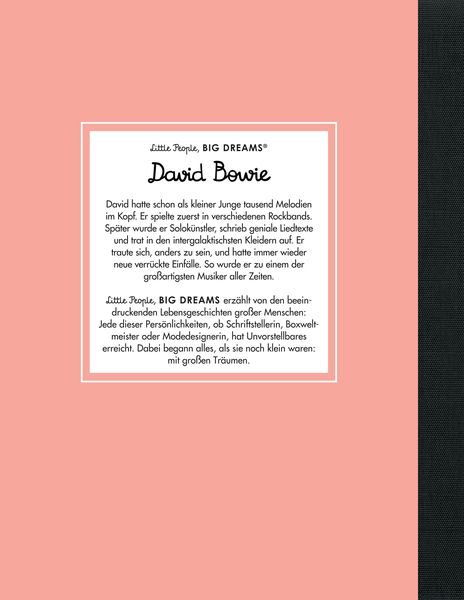 Produktbild: David Bowie &ndash; Little People, BIG DREAMS (Deutsche Ausgabe)