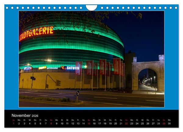 Produktbild: Schweinfurt bei Nacht verzaubernd und bunt (Wandkalender 2026 DIN A4 quer), CALVENDO Monatskalender