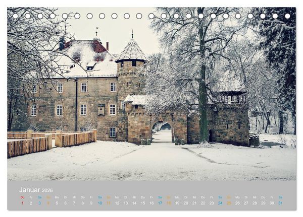 Produktbild: Coburger Land - Burgen und Schl&ouml;sser (Tischkalender 2026 DIN A5 quer), CALVENDO Monatskalender