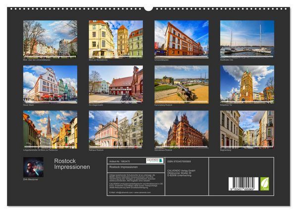 Produktbild: Rostock Impressionen (hochwertiger Premium Wandkalender 2026 DIN A2 quer), Kunstdruck in Hochglanz